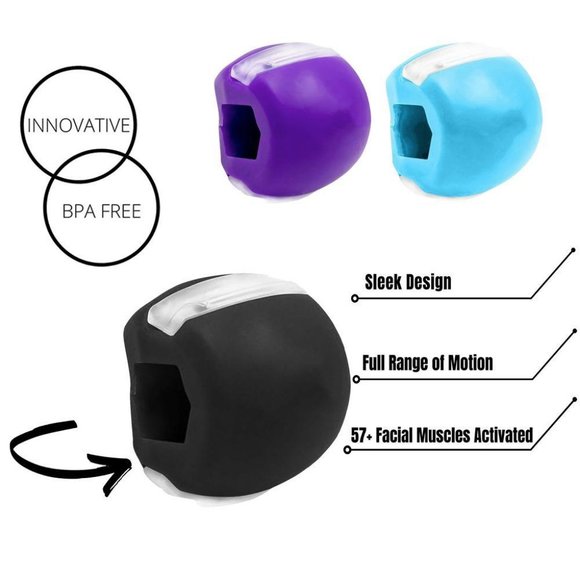 set of three facial jaw toner exercise ball - Picture 1 of 10